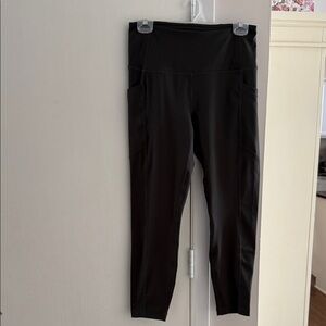 Olive green 90 degree ankle Pocket Leggings -
